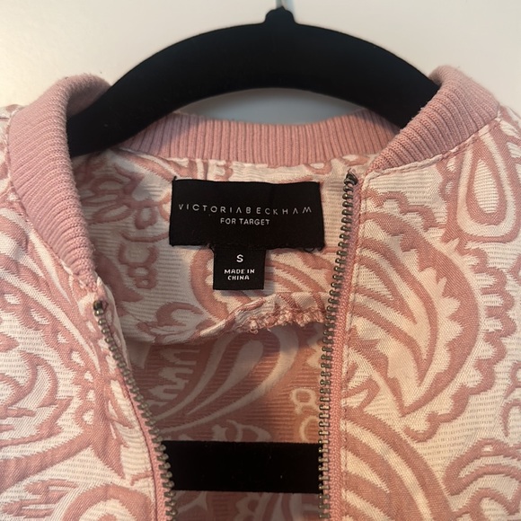 Victoria Beckham by Target Girls Brocade Zip Up Bomber Jacket Size Small - Picture 3 of 5